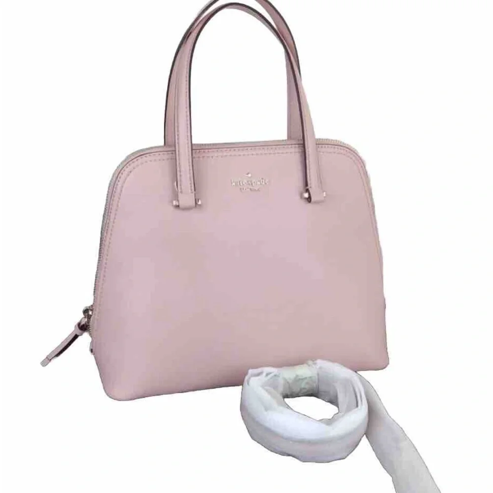 Kate Spade Rose Smoke (Pink) Meduim Dome Satchel Pebble Embossed Crossb…